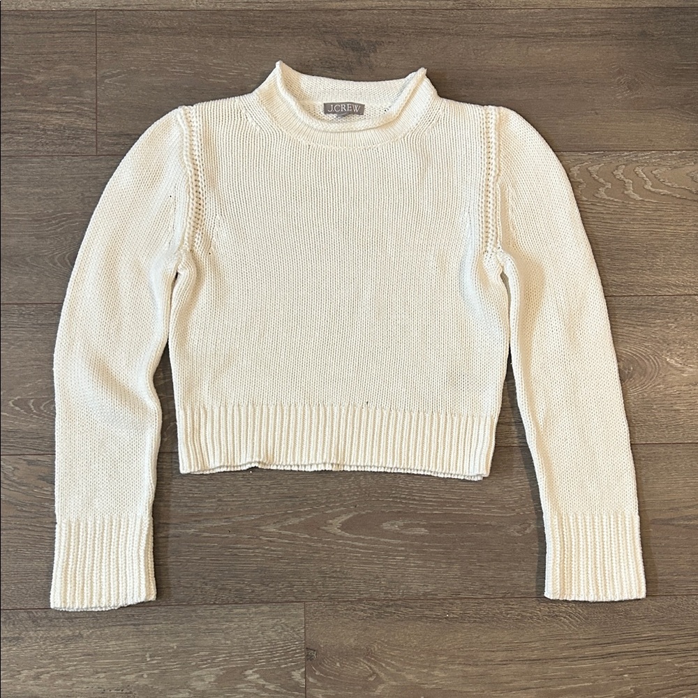 J.Crew White Rollneck Sweater